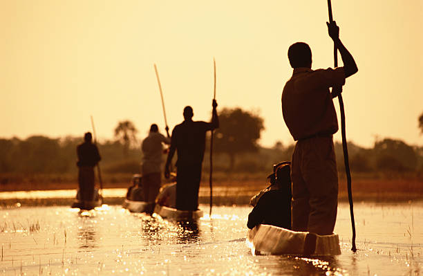Mokoro canoe Okavango Delta Botswana